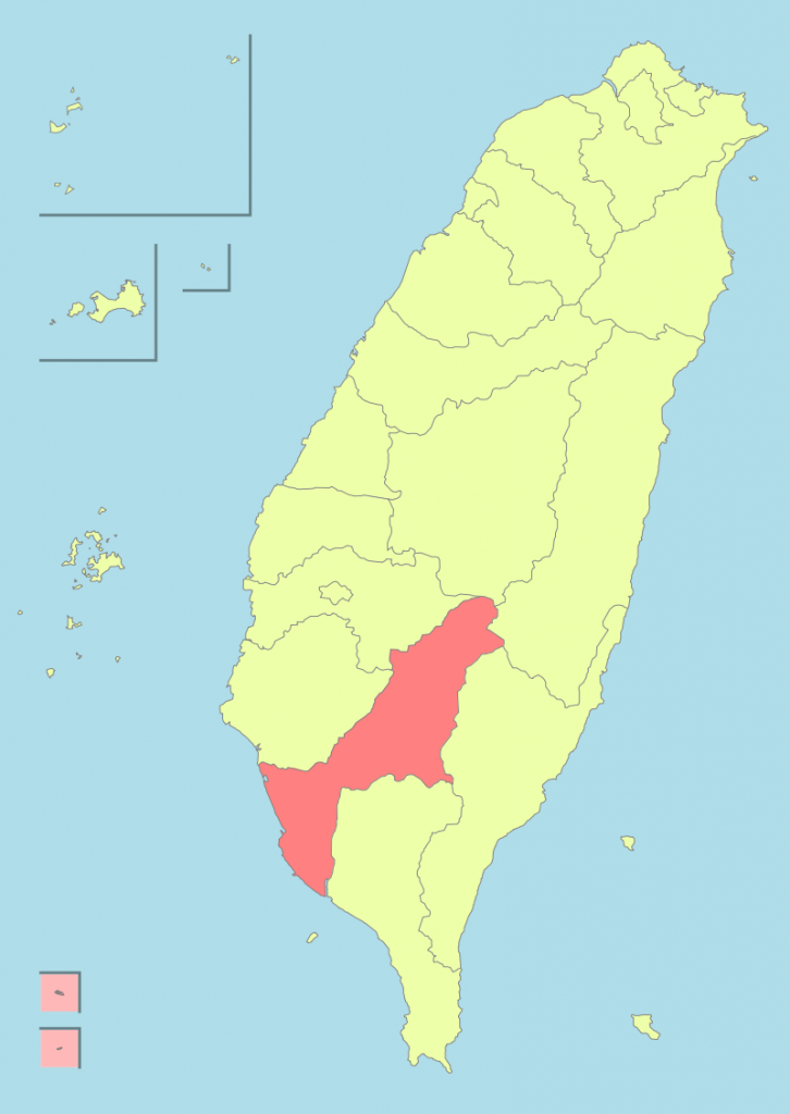 vị trí thành phố Cao Hùng bản đồ Đài Loan